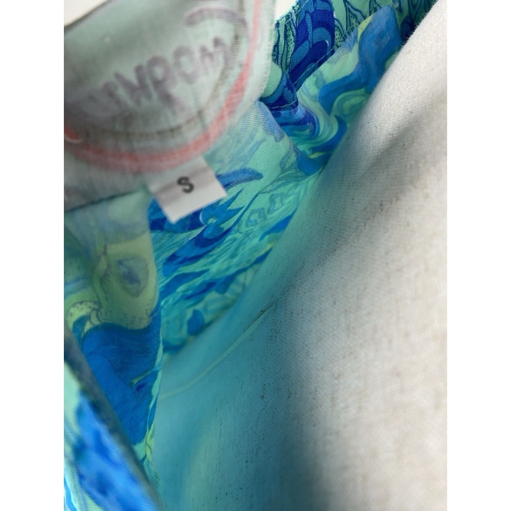 Rainbow Jo Tropical Vacation Dress Size S Fish Turtle Print Beach Fairy Midi - Picture 6 of 7